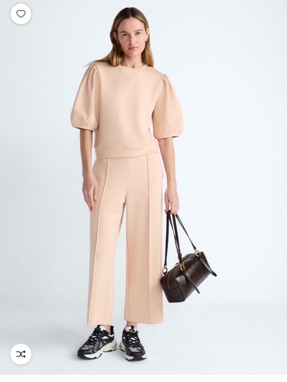 Scoop Women’s Plus Peach Scubaknit Cropped Seamed Size 1X NWT - Picture 3 of 6